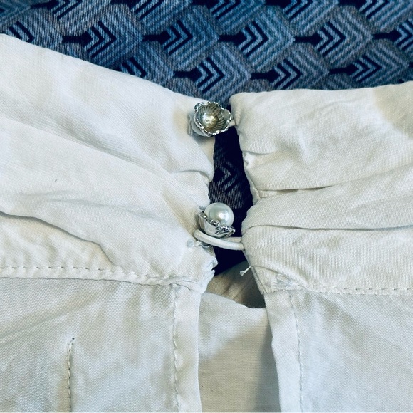 Women’s Crop White Blouse Size L - Picture 6 of 11